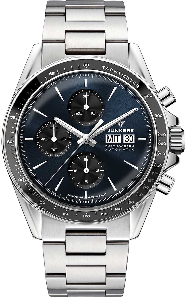 Junkers JUMO 9.21.01.01.M Men's Watch • Automatic • Chronograph • Tachymeter Bezel