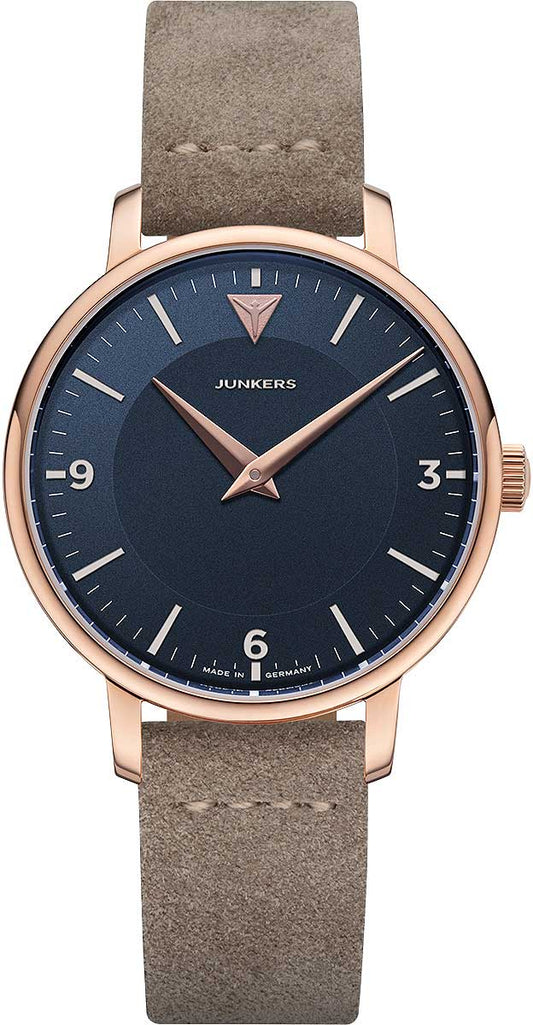 Junkers Therese 9.25.01.01 Montre pour femme • Style Bauhaus • Or rose