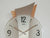 AMS Horloge murale 43x23x6 cm bois • Mouvement à quartz silencieux • Design moderne