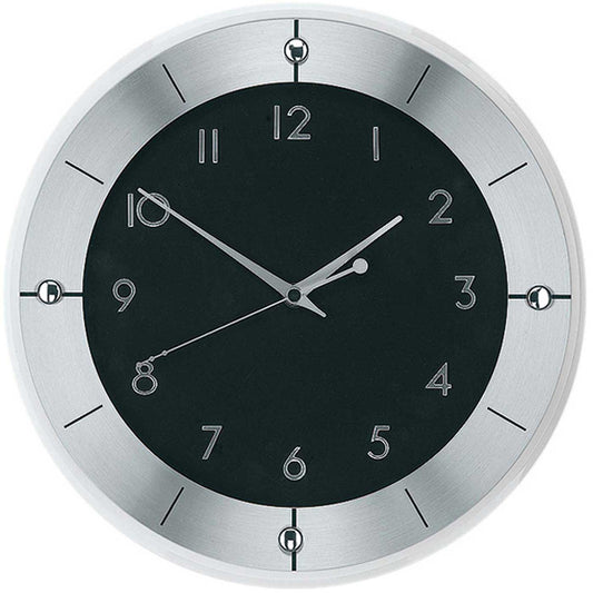 AMS Wanduhr 31 cm Ø Metall • Modernes Design • Präzises Quarzwerk
