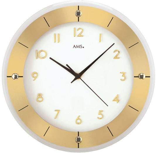 AMS Wall Clock 31 cm Ø Plastic • Timeless Design • Precise Quartz Movement