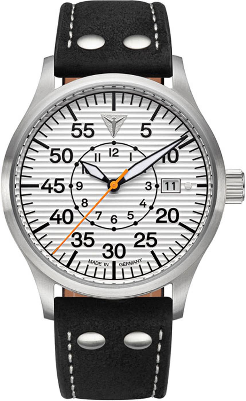 Montre pour homme Junkers Baumuster 9.52.01.03 • Mouvement automatique • Cadran en tôle ondulée