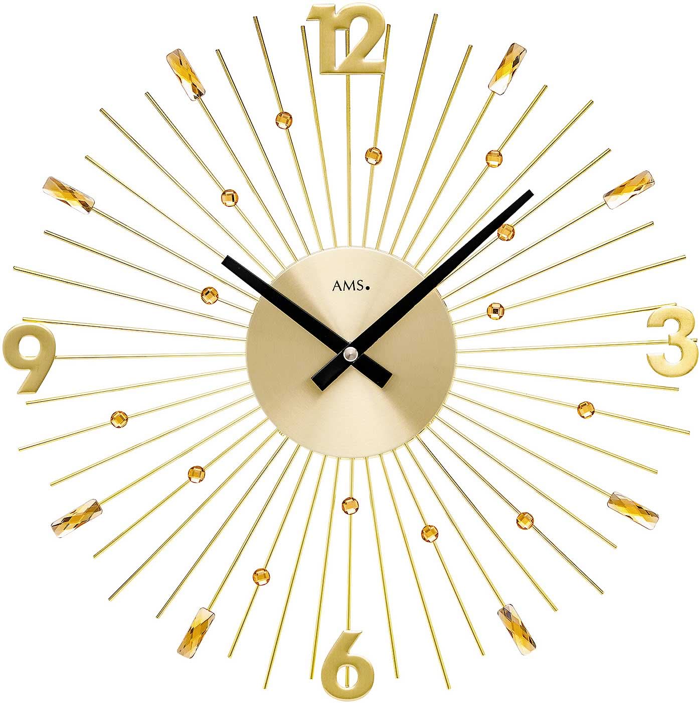 Horloge murale AMS 39x39x5 cm métal • Design moderne • Mouvement à quartz