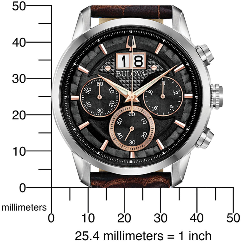 Montre pour Homme Bulova Classic Sutton 96B311 • Chronographe • Affichage de la date