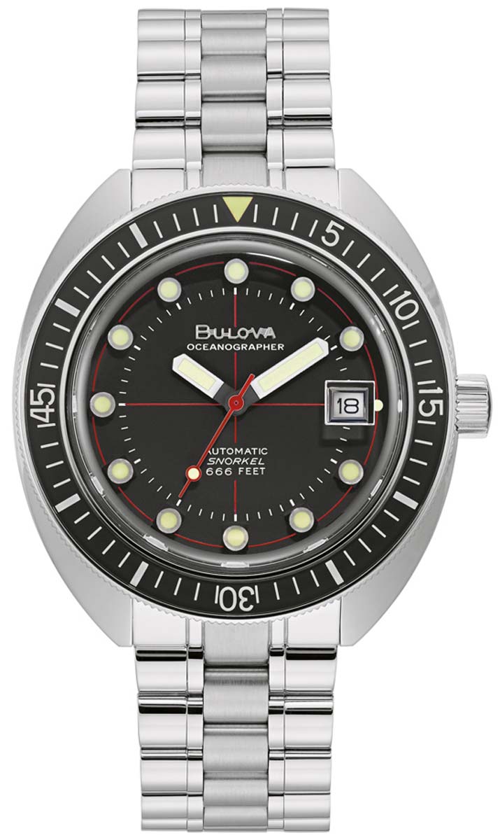 Montre pour homme Bulova Oceanographer 96B344 • Automatique • Verre saphir