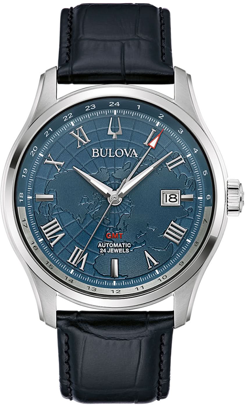 Montre pour homme Bulova Wilton GMT 96B385 • Mouvement automatique • Fonction GMT