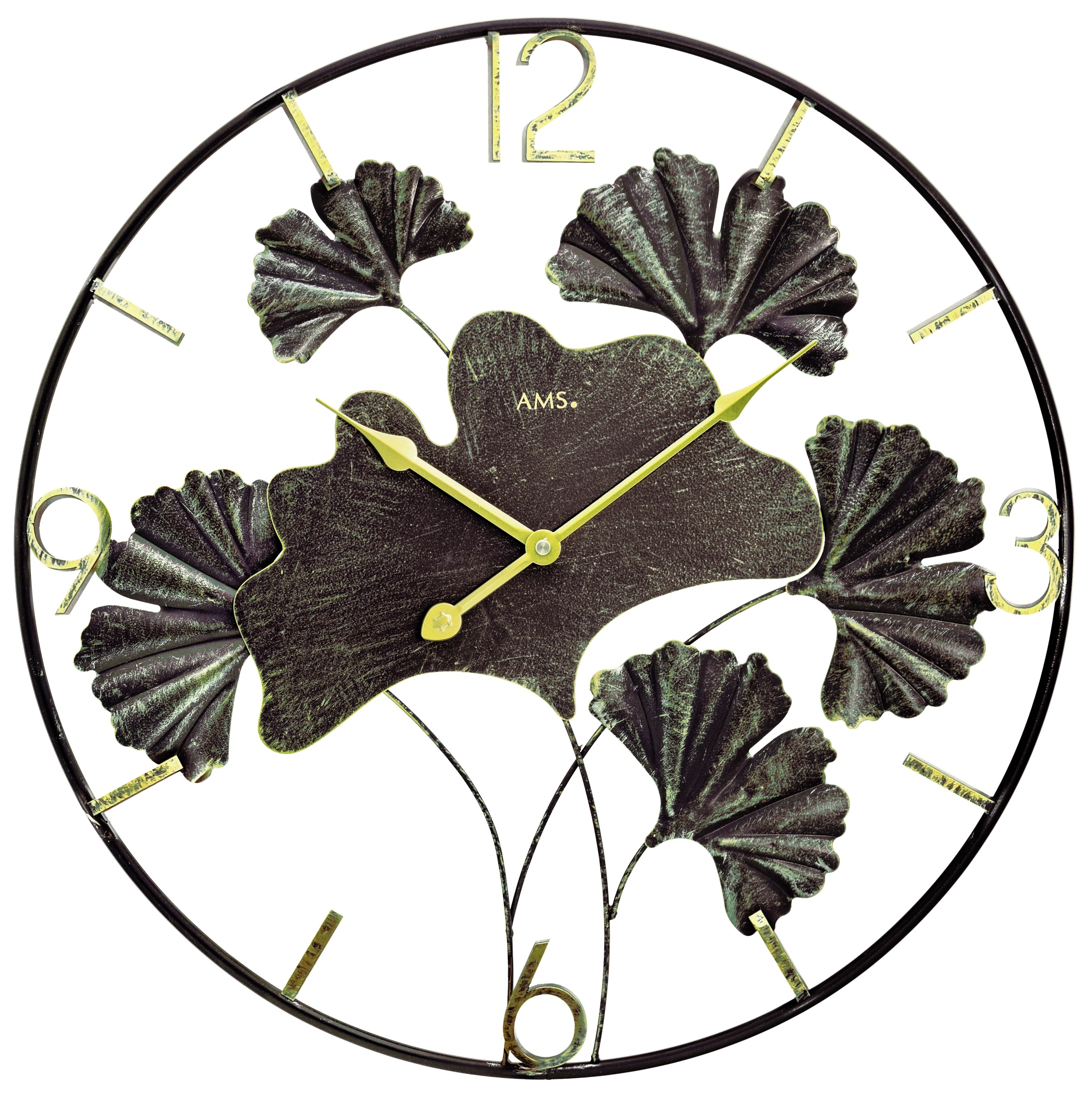 AMS Wanduhr 50x50x4 cm Metall • Modernes Design • Quarzwerk