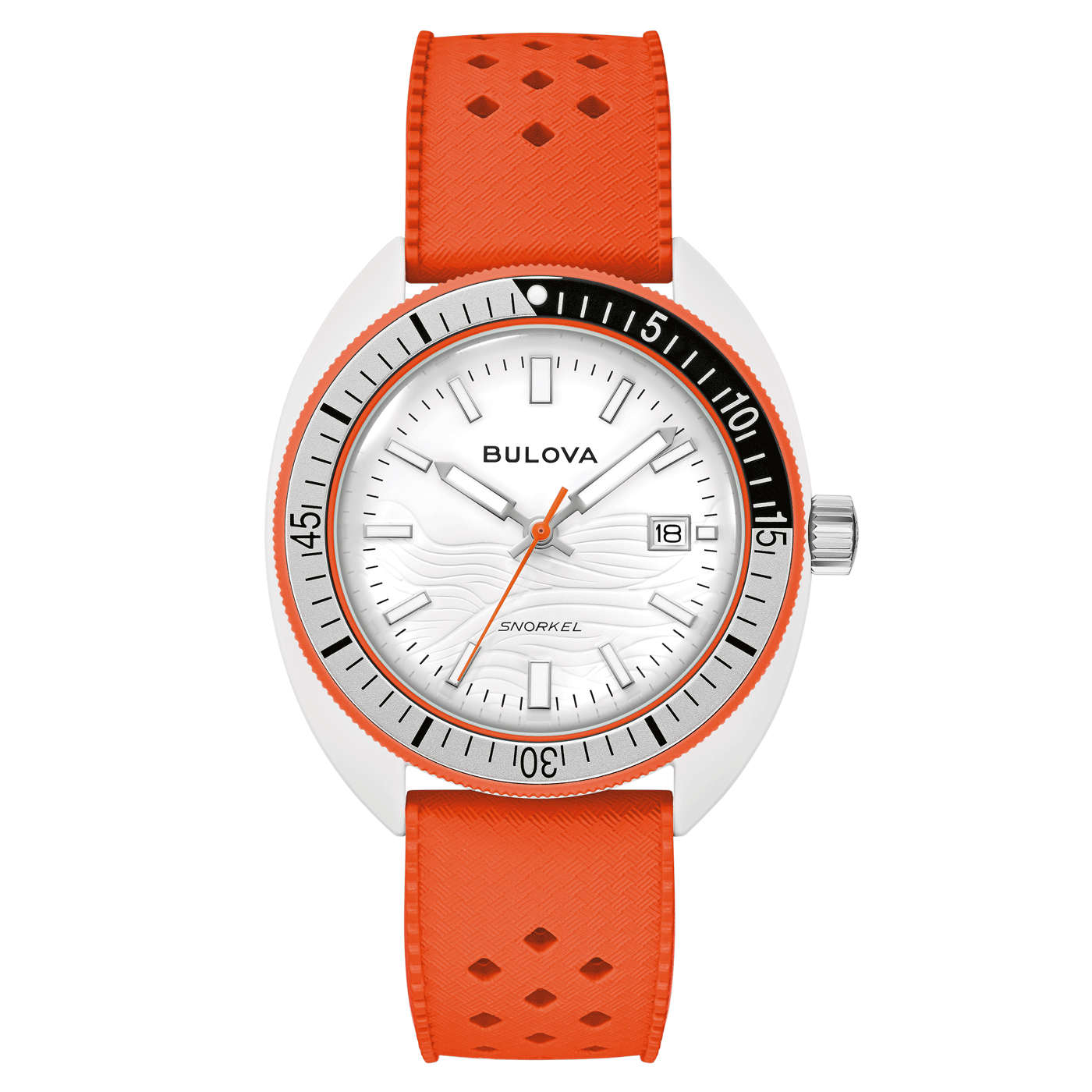 Bulova Snorkel 98B448 Herrenuhr • Hybrid-Keramik Gehäuse • Orange Lünette
