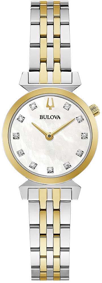 Bulova Regatta 98P202 Women's Watch • Sapphire Glass • Diamond Trim