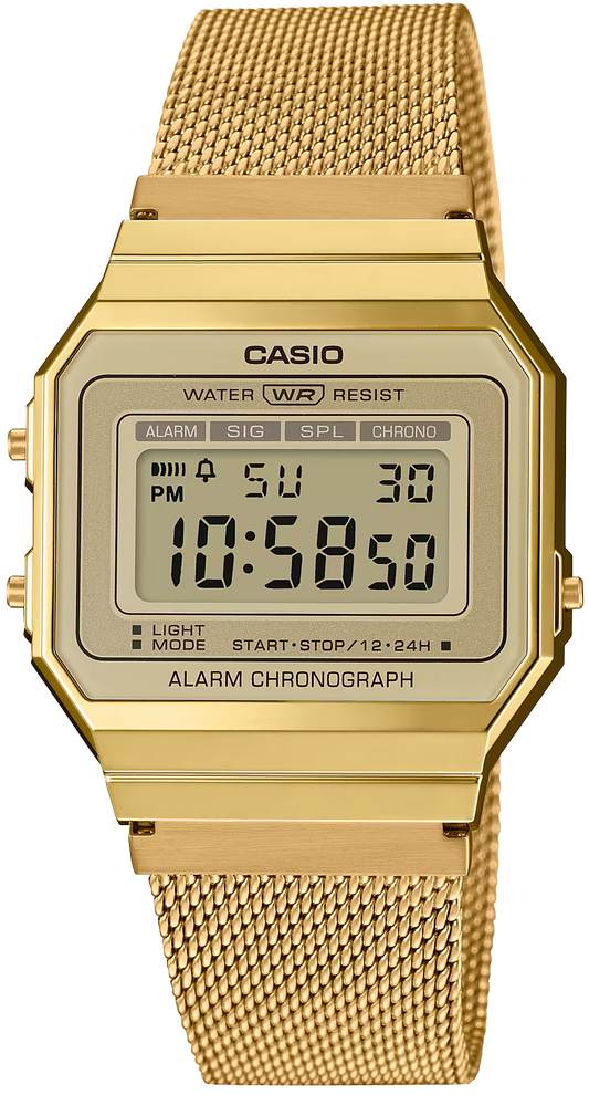 Montre pour femme Casio Vintage Collection A700WEMG-9AEF • Montre à quartz • Éclairage LED