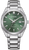 Zegarek męski Citizen Eco-Drive z mchowo-zieloną tarczą i srebrną bransoletą ze stali szlachetnej