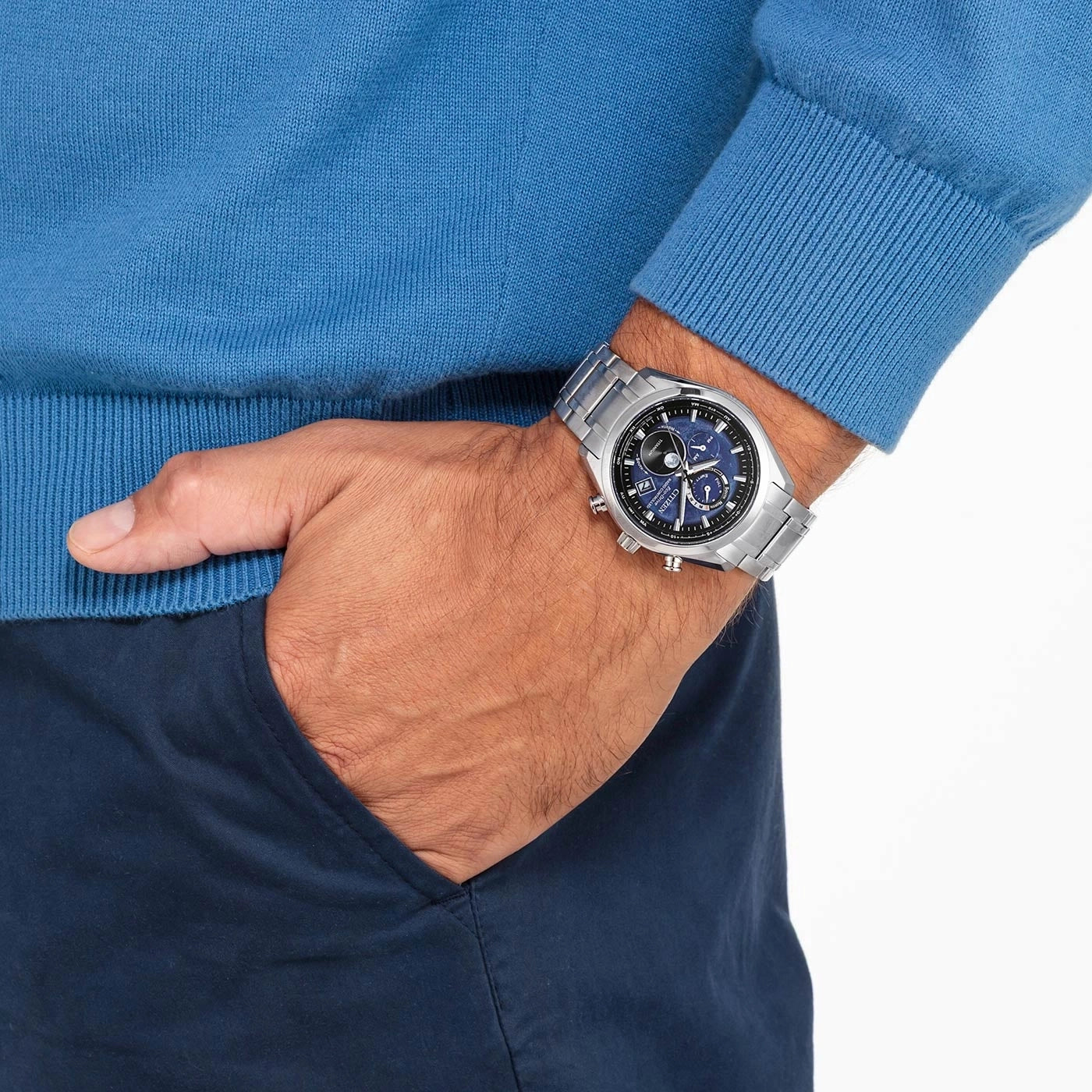 Citizen Tsuki-yomi BY1010-81L Men's Watch • Super Titanium • Moon Phase & Radio Controlled