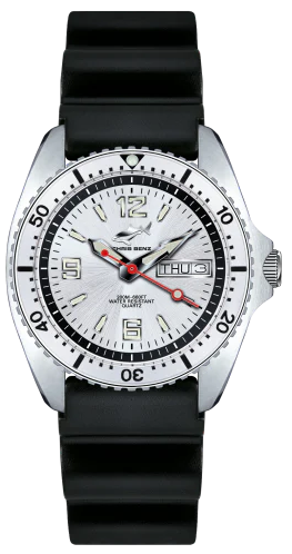Montre Chris Benz One Midsize CBM-SI-KB-SI pour femme • Verre saphir • 20 bar