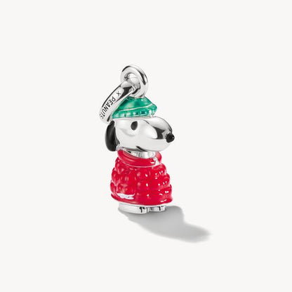THOMAS SABO PEANUTS Snoopy Winterjacke Charm-Anhänger – Sterling Silber Emaille