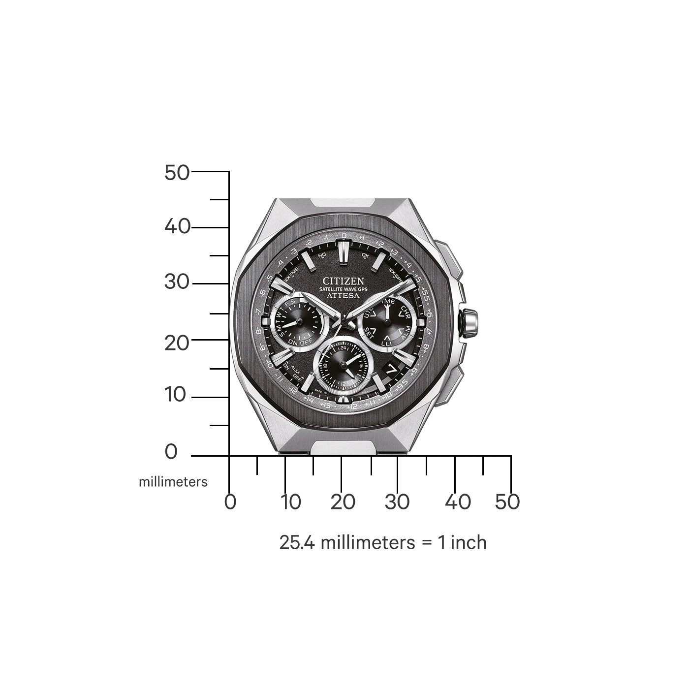 Citizen CC4104-53E Herrenuhr • Satellite Wave GPS • Super Titanium