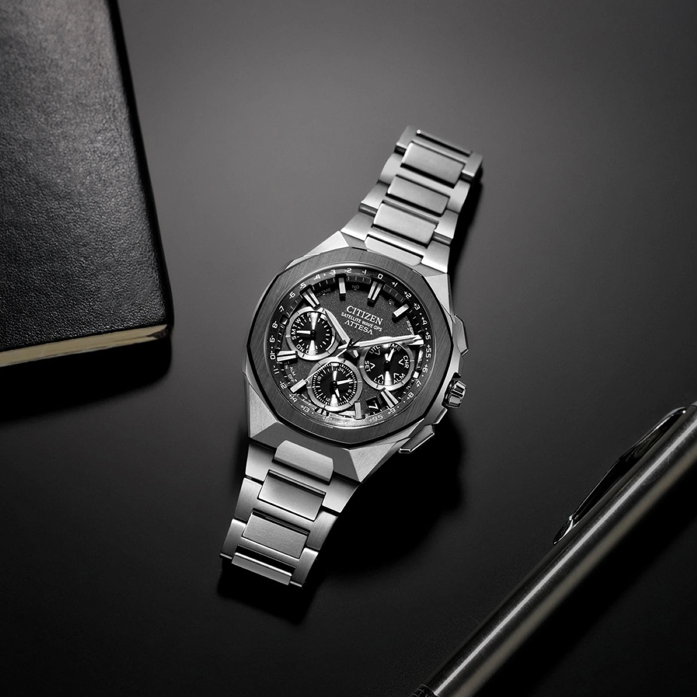 Citizen CC4104-53E Herrenuhr • Satellite Wave GPS • Super Titanium