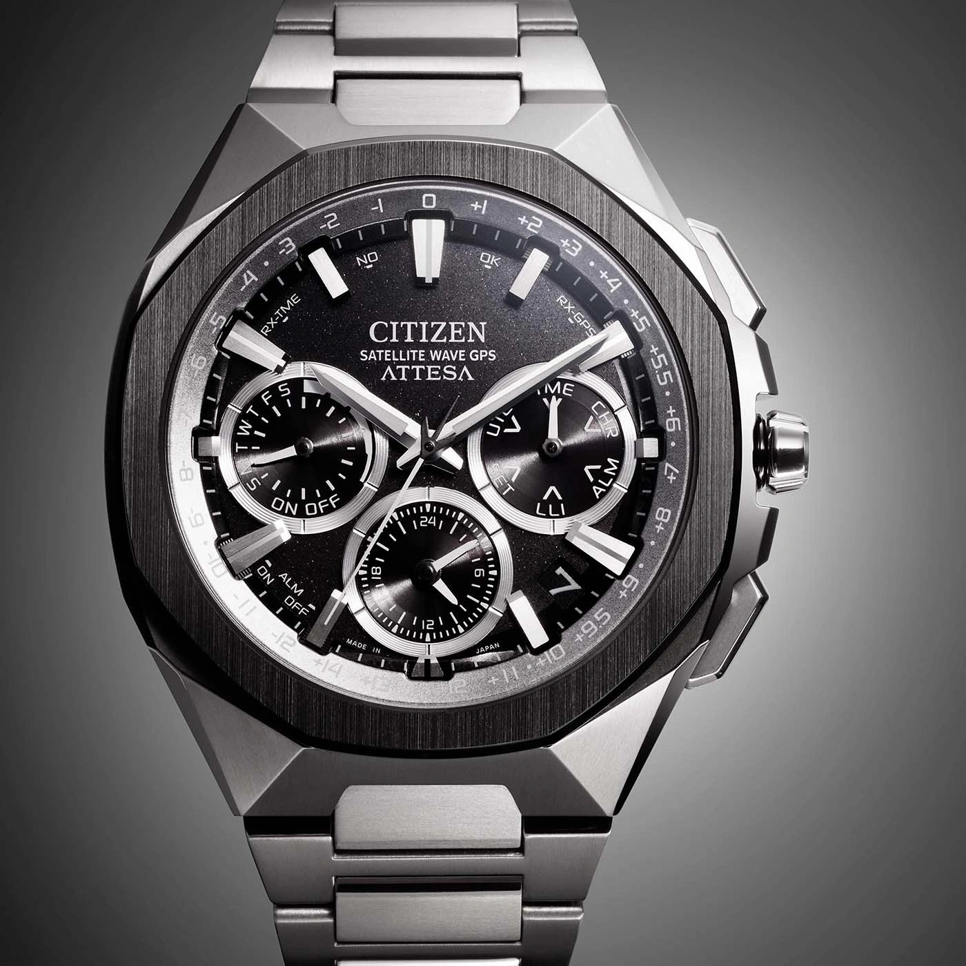 Citizen CC4104-53E Herrenuhr • Satellite Wave GPS • Super Titanium