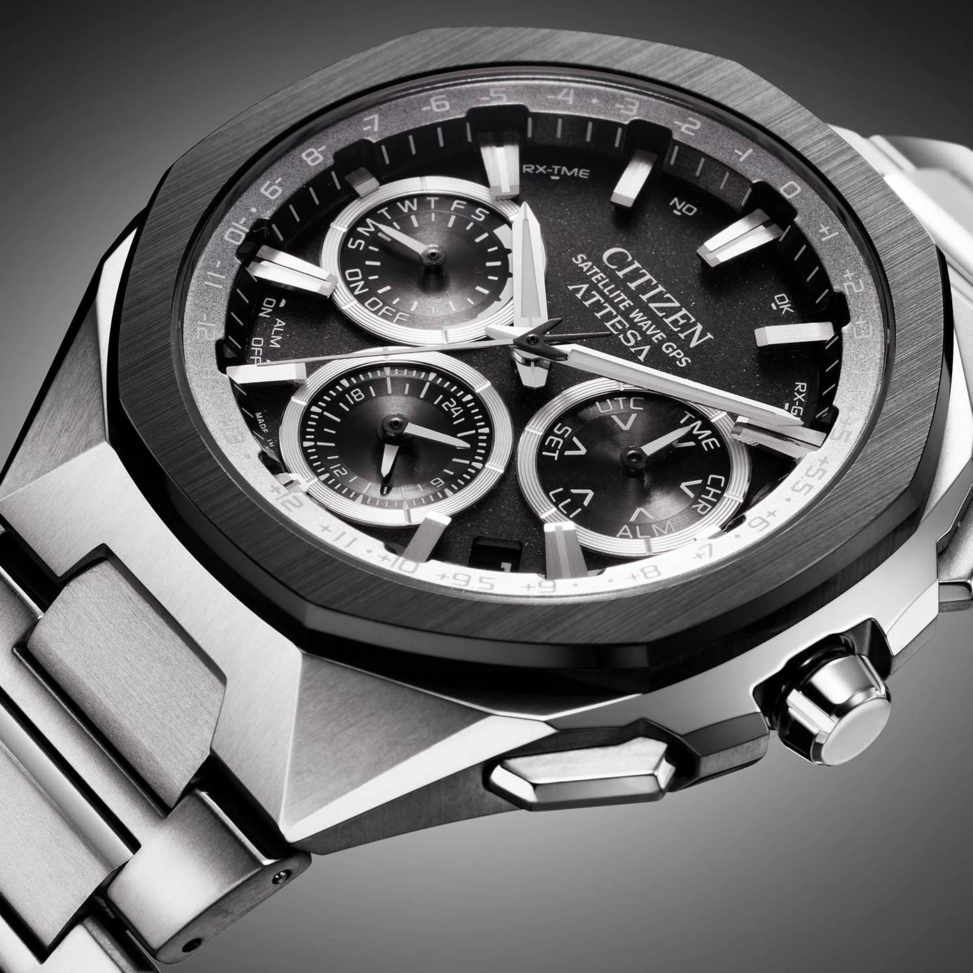 Citizen CC4104-53E Herrenuhr • Satellite Wave GPS • Super Titanium