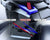 Detale mechanizmu zegarka Casio EDIFICE: czerwone i niebieskie elementy, mechanika