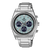 Chronograf męski Casio Edifice: koperta i bransoleta ze stali szlachetnej, szafirowe szkło, niebieska tarcza