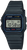 Cyfrowy zegarek Casio z granatowym silikonowym paskiem oraz wyświetlaczem z niebieską ramką i cyframi