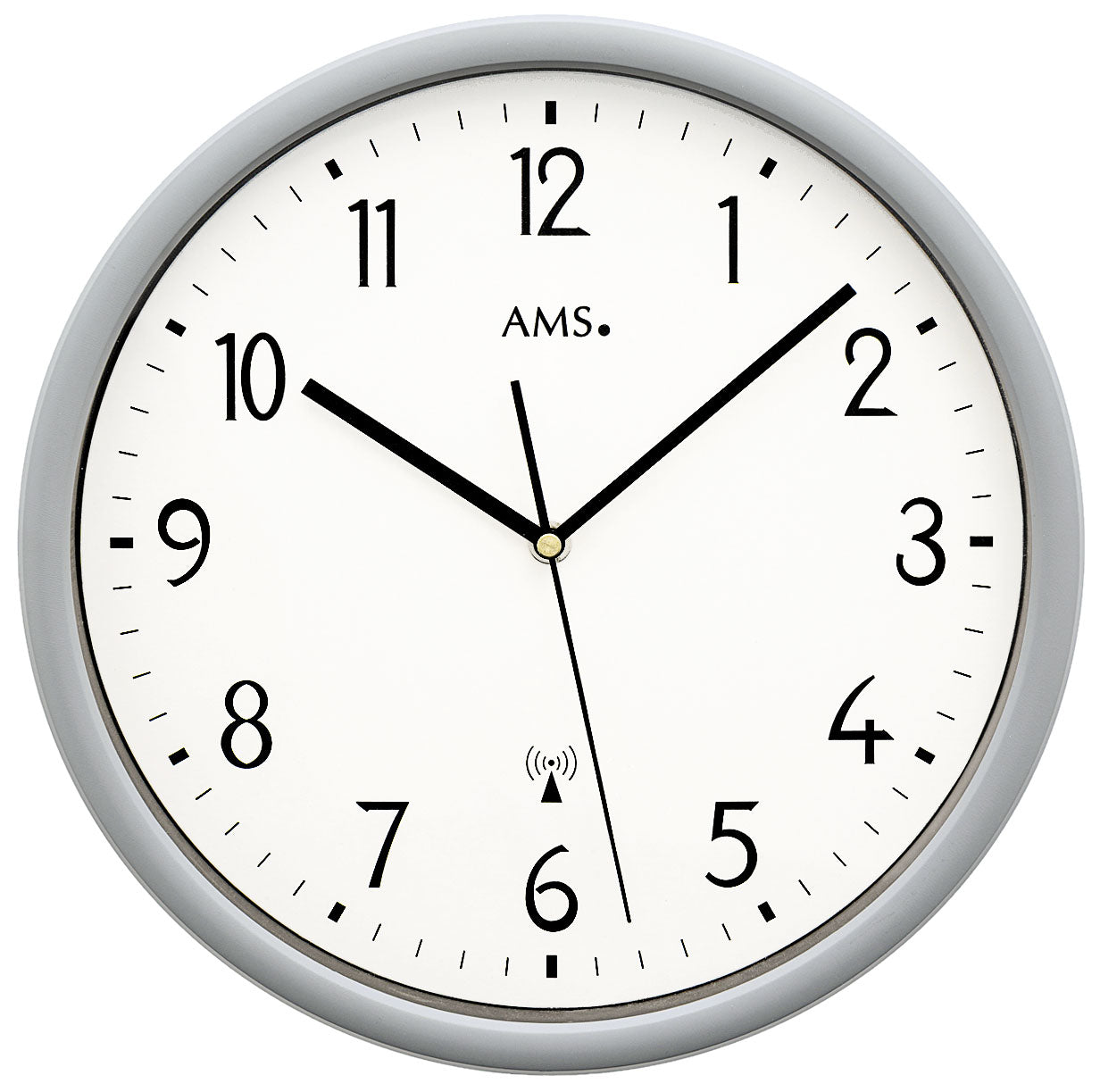 AMS Wall Clock 30x30x6 cm Plastic • Radio-controlled • Timeless Design