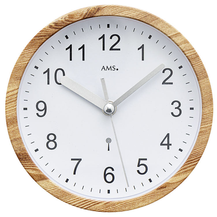 AMS Wall Clock 16x16x5 cm Plastic • Radio-Controlled Movement • Modern Design