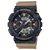 Zegarek męski Casio G-Shock: czarna tarcza, wyświetlacz cyfrowy, beżowy pasek