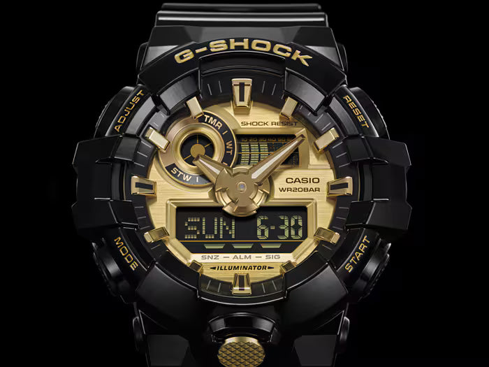 Casio G-Shock GA-710GB-1AER Herren Uhr • Präzises Quarzwerk • Robustes Resin-Gehäuse