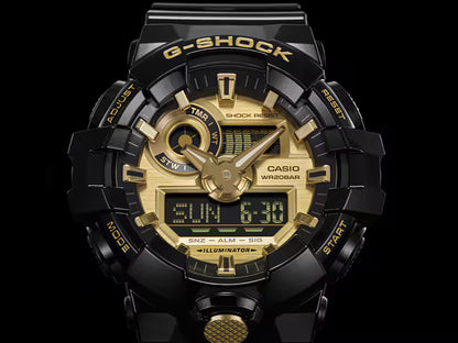 Casio G-Shock GA-710GB-1AER Herren Uhr • Präzises Quarzwerk • Robustes Resin-Gehäuse