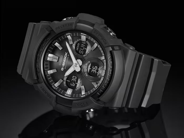 Casio G-Shock GAW-100B-1AER Herren Uhr • Funksolar • Robustes Resin-Gehäuse • 20 Bar Wasserdicht
