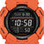 Zegarek Casio G-Shock w powiększeniu: pomarańczowa koperta i duży wyświetlacz cyfrowy