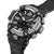 Zegarek męski G-SHOCK Mudmaster pod kątem, czarny pierścień, srebrne przyciski, czas cyfrowy na wyświetlaczu