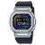 Zegarek męski G-Shock G-Steel ze srebrną kopertą ze stali szlachetnej, czarnym silikonowym paskiem i kolorowym wyświetlaczem