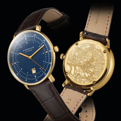 Sternglas Hamburg S01-HH07-HE01 Herrenuhr • Schweizer Quarzwerk • Saphirglas