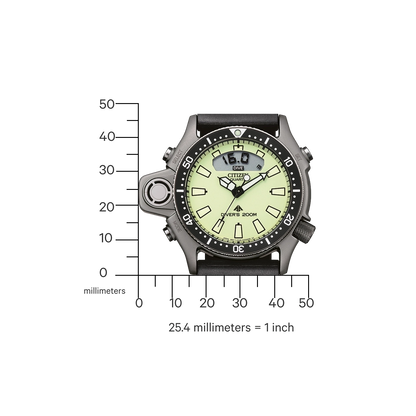 Citizen Promaster Aqualand JP2007-17W Men's Watch • Depth Meter • 20 bar Water Resistant