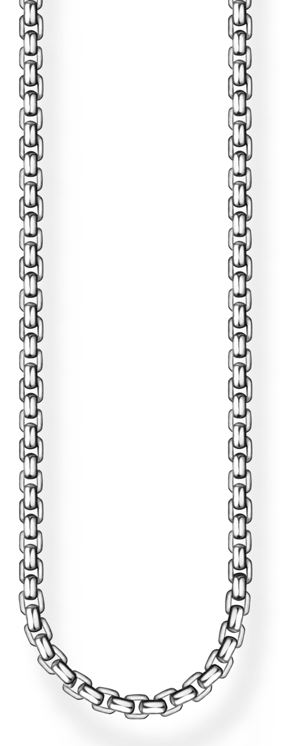 Czerniony łańcuszek ogniwkowy unisex, noszony podwójnie, błyszczący srebrny kolor, 2 mm