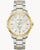 Zegarek damski Bulova Marine Star z białą tarczą, złoto-srebrną bransoletą i diamentami