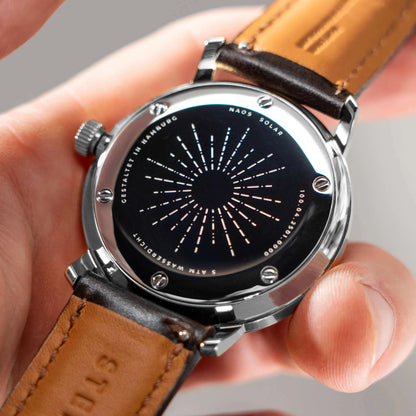 Montre homme Sternglas Naos S01-NS01-BR03 • Solaire • Verre saphir