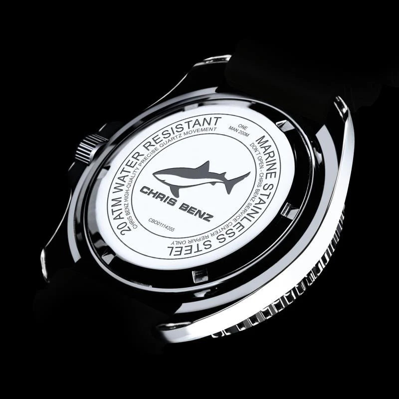 CHRIS BENZ ONE MAN CBO-H-MB-SI Men's Watch • 20 Bar Water Resistant • Sapphire Crystal