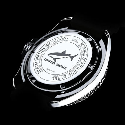CHRIS BENZ ONE MAN CBO-H-MB-SI Men's Watch • 20 Bar Water Resistant • Sapphire Crystal