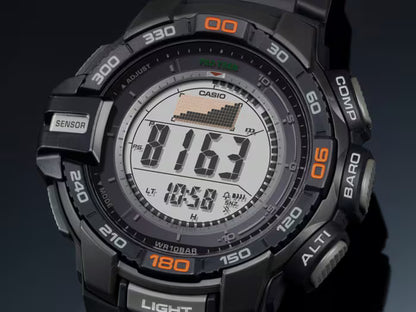 Casio Pro Trek PRG-270-1ER Herren Uhr • Robustes Solar-Uhrwerk • Integrierter Triple Sensor