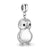 BERING Polar Pinguin Charm Anhänger aus Edelstahl mit Zirkonia – Funkelnder Glücksbringer