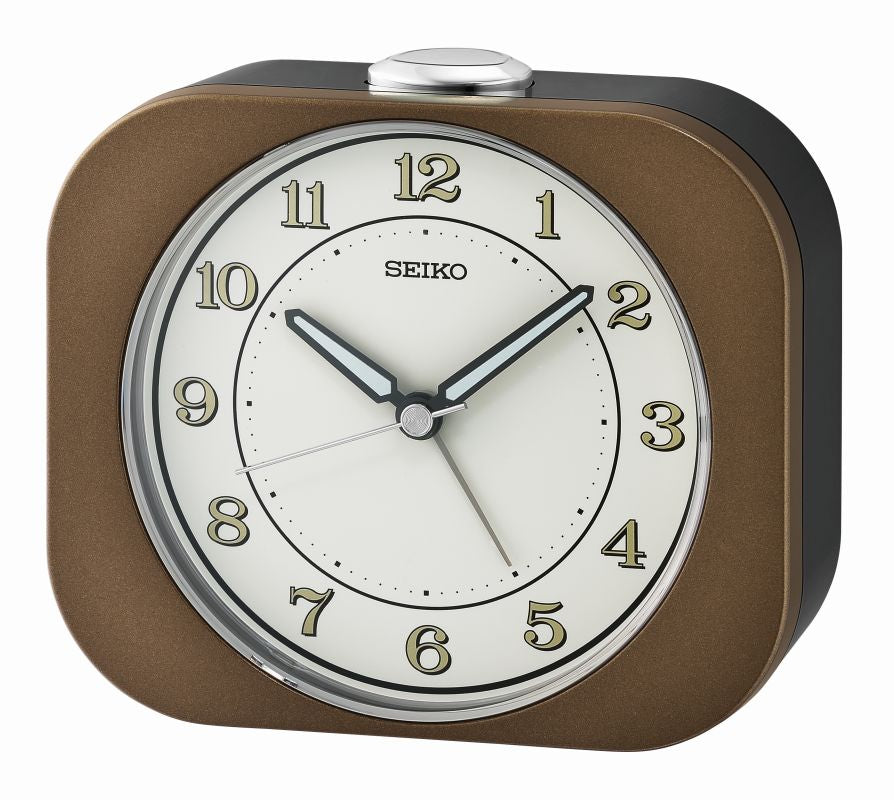Seiko Kyoda QHE195B Zegar stołowy Czarny • Bezgłośna wskazówka sekundowa Sweep • Mechanizm kwarcowy z funkcją Snooze