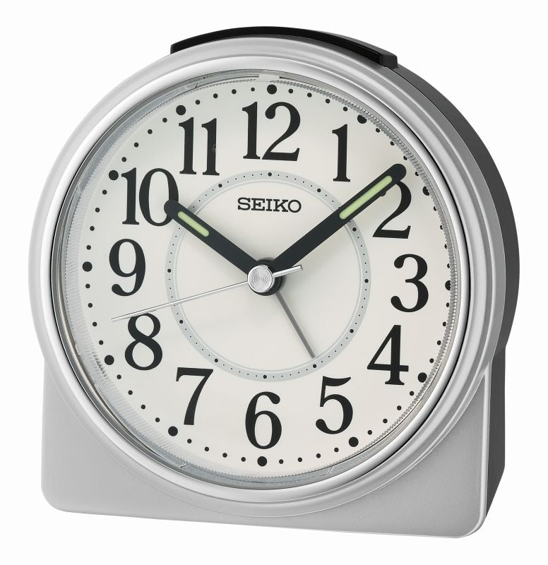 Seiko QHE198S Zegarek na rękę Srebrny • Cichy mechanizm kwarcowy Sweep • Podświetlenie i funkcja Snooze