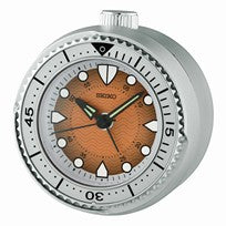 Seiko QHE207T Zegar stołowy Srebrny • Cicha wskazówka sekundowa Sweep • Obrotowa luneta