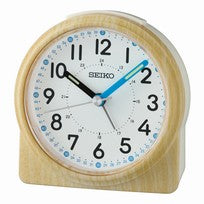 Seiko Alarm Light QHE210B Zegar Stołowy Brązowy • Bezszelestny Mechanizm Sweep • Nocne Podświetlenie LED