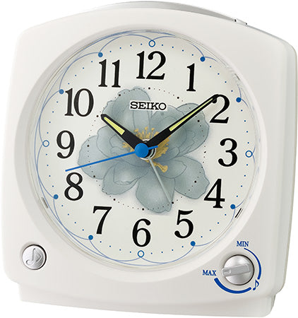 Seiko QHP012W Zegarek Biały • Melodia Ptasich Głosów • Analogowy Mechanizm Kwarcowy