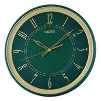 Seiko QXA834M Zegar Ścienny Zielony • Cicha Wskazówka Sekundowa Sweep • Mechanizm Kwarcowy