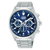 Zegarek męski Lorus Sport: niebieska tarcza chronografu, bransoleta ze stali szlachetnej